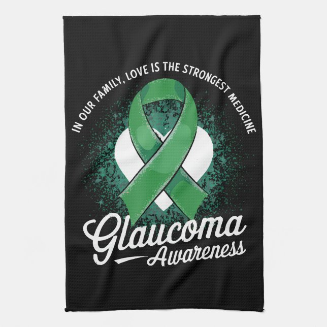 Medicine Glaucoma Awareness Tea Towel (Vertical)