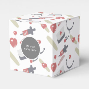Medicine Graduation Party Nurse Practioner Pattern Favour Box
