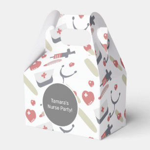 Medicine Graduation Party Nurse Practioner Pattern Favour Box