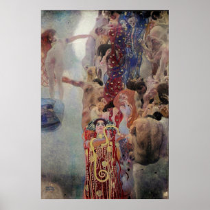 Medicine — Gustav Klimt (AI Colour Reconstruction) Poster