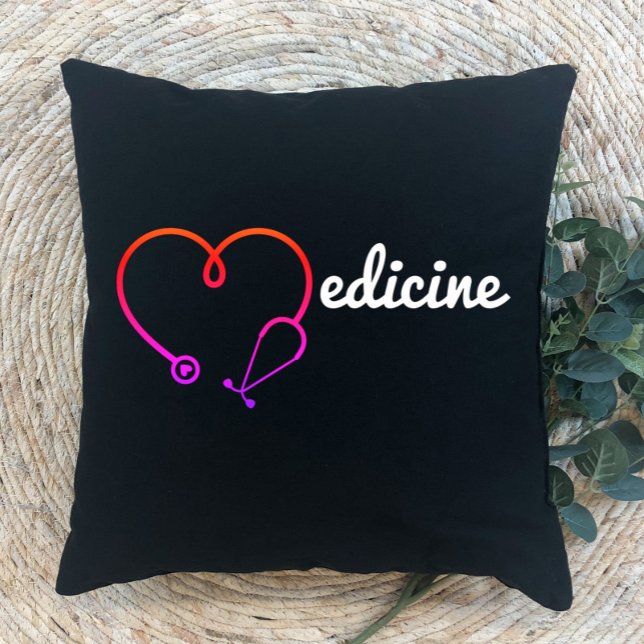 Medicine heart stethoscope medical doctor gift cushion (Creator Uploaded)