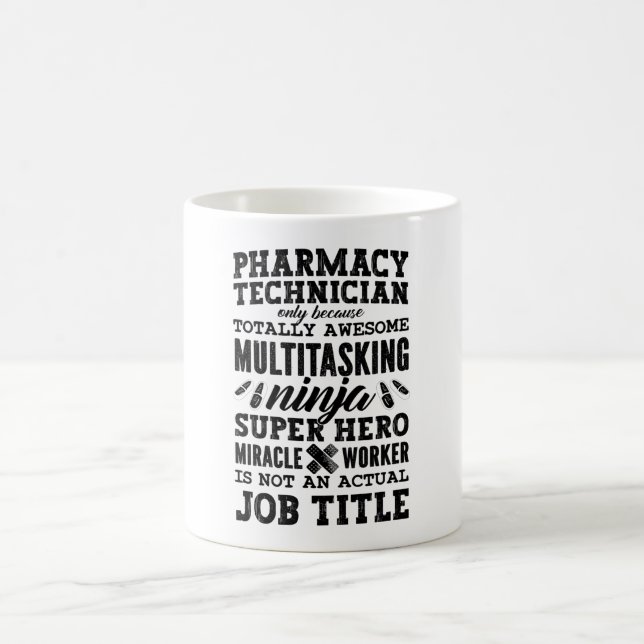 Medicine Hero Tech Pharmacist Pharmacy Technician Coffee Mug (Center)