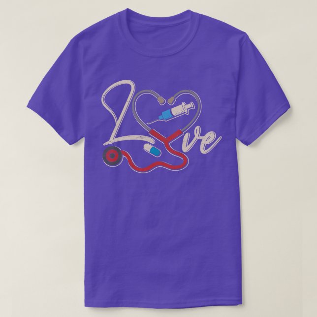 Medicine Lover Stethoscope Medical Nursery Hospita T-Shirt (Design Front)