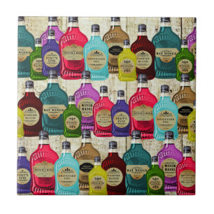 Medicine Man Magic Potion Apothecary Tonic Bottles Tile