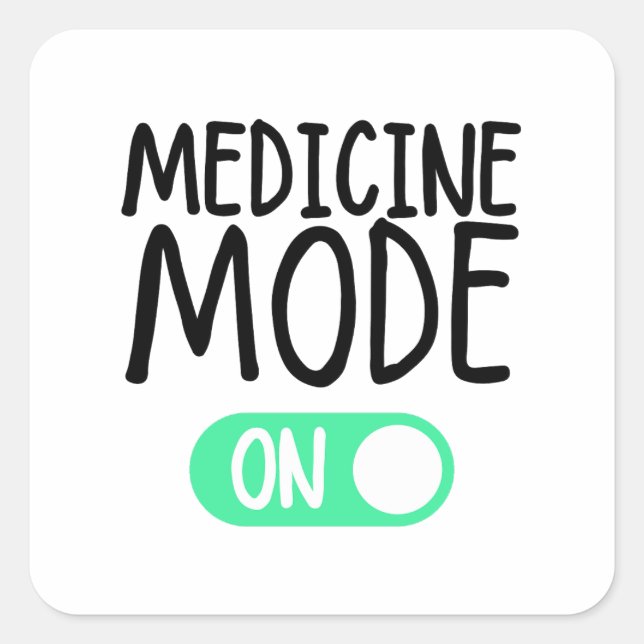 Medicine mode On Square Sticker (Front)
