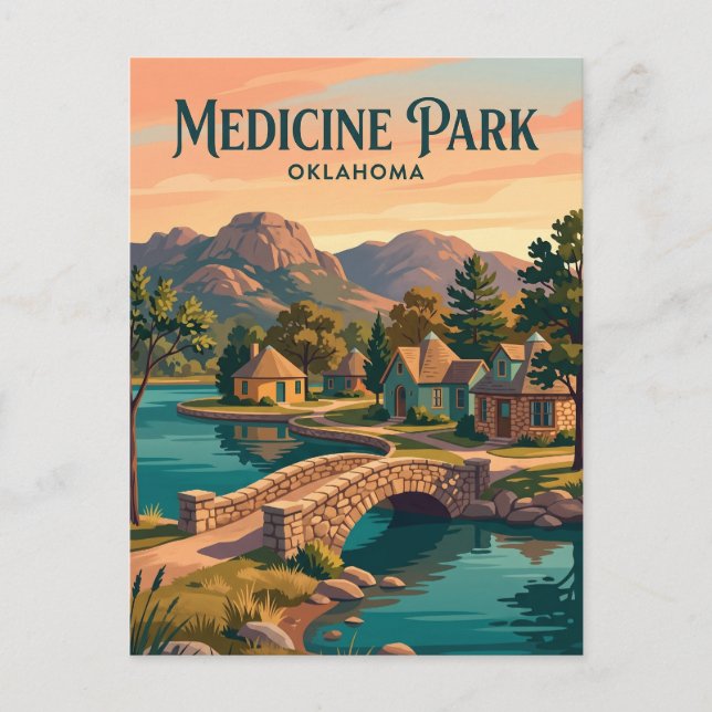 Medicine Park USA Postcard (Front)