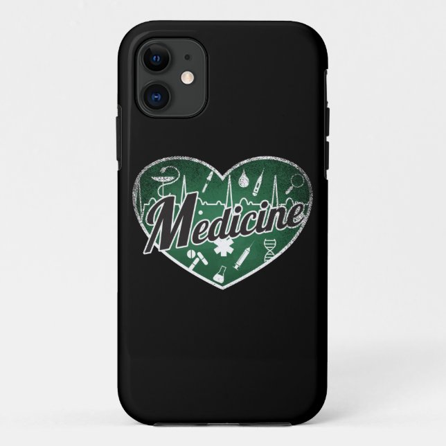 Medicine Retro Heart Blackboard Love Case-Mate iPhone Case (Back)