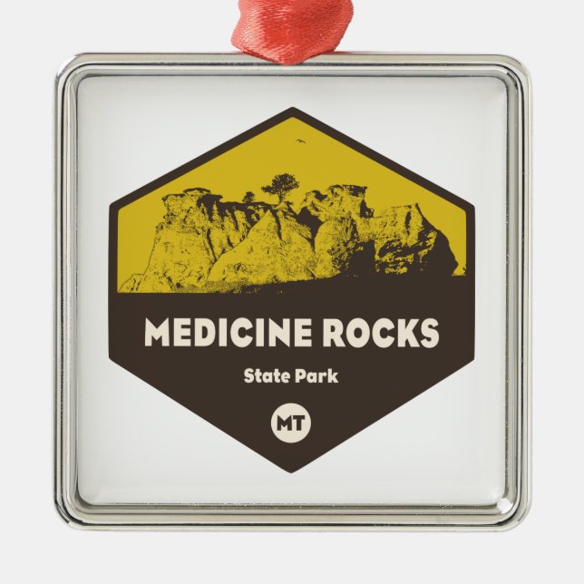Medicine Rocks State Park Montana Metal Ornament (Front)