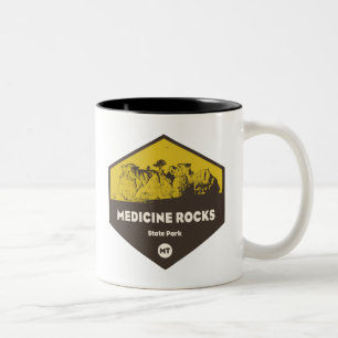 Medicine Rocks State Park Montana Two-Tone Coffee Mug