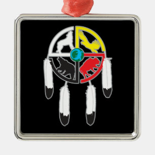 Medicine Wheel Metal Ornament