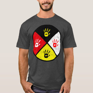 medicine wheel Red Hand T-Shirt
