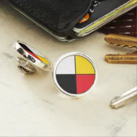 Medicine Wheel - Round Lapel Pin