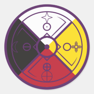 Medicine Wheel : Sacred Hoop Classic Round Sticker