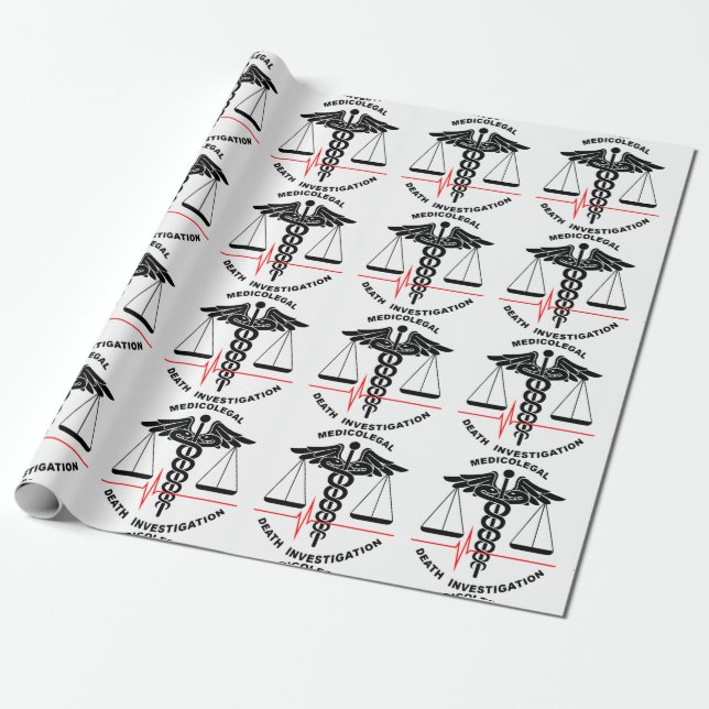Medicolegal Death Investigation Wrapping Paper (Unrolled)