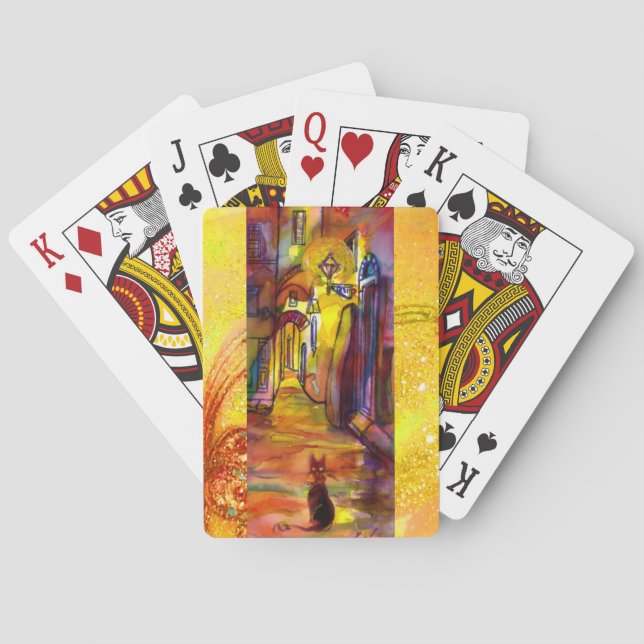 MEDIEVAL ALLEY BY NIGHT IN FLORENCE  PLAYING CARDS (Back)