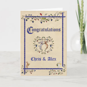 Medieval animals wedding card (Mr & Mr)