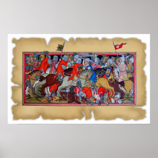 Medieval battle poster