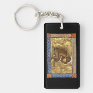 Medieval Bestiary Monkey c. 1270 Key Ring