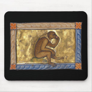Medieval Bestiary Monkey c. 1270 Mouse Pad