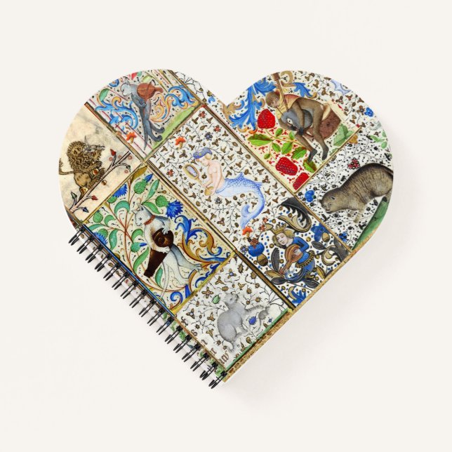 MEDIEVAL BESTIARY PLAYING MUSICAL INSTRUMENTS NOTEBOOK (Front)