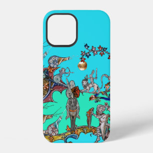MEDIEVAL BESTIARY WAR, KNIGHTS,GIANT SNAILS Blue iPhone 12 Case