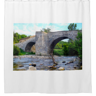 Medieval bridge in Zubiri Shower Curtain