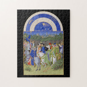Medieval Calendar May Taurus & Gemini Jigsaw Puzzle