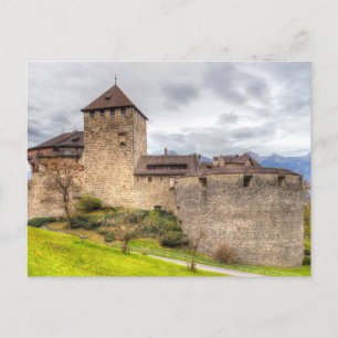 Medieval castle Liechtenstein Holiday Postcard