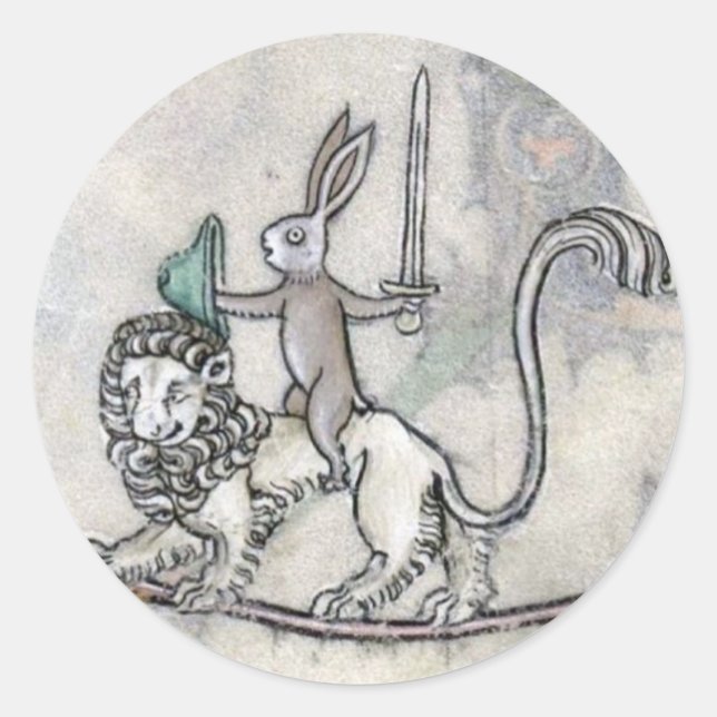 Medieval Creatures Classic Round Sticker (Front)