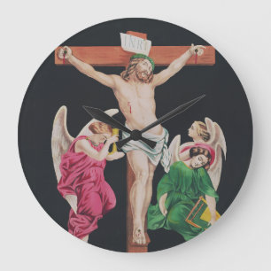 Medieval Crucifixion of Jesus Christ Large Clock