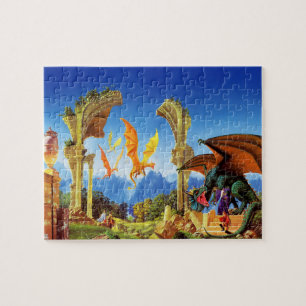 Medieval Dragon Art Jigsaw Puzzle