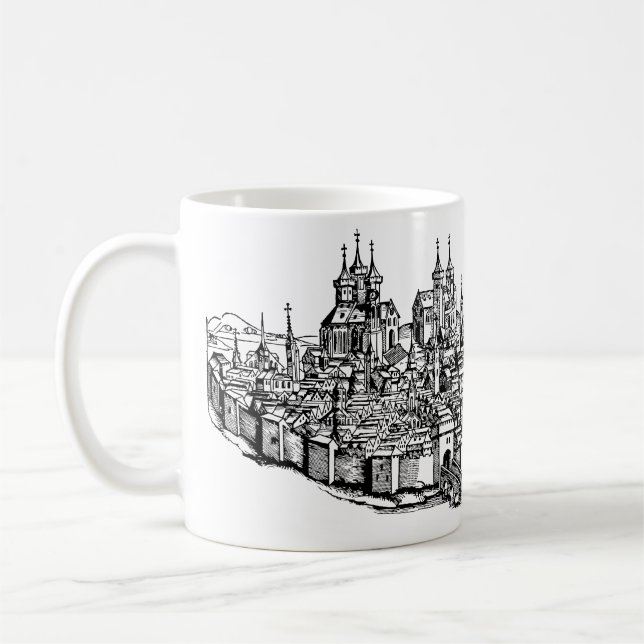 Medieval Erfurt Premium Chronicle of Thuringia Art Coffee Mug (Left)