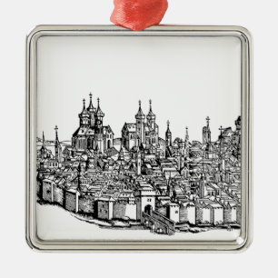 Medieval Erfurt Premium Chronicle of Thuringia Art Metal Ornament