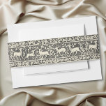 Medieval Fantasy Black Vintage Etching Wedding Invitation Belly Band<br><div class="desc">Step into a Medieval Fairytale with this fantasy invitation belly band design. Featuring a romantic engraving sketch of a vintage deer tapestry pattern, it is perfect for a storybook ceremony. The aged parchment paper background adds a vintage touch. This elegant, hand-drawn look brings a timeless charm to your special celebration....</div>