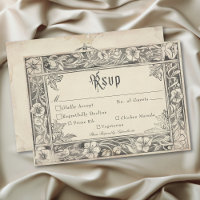 Medieval Fantasy Vintage Black Etching Wedding