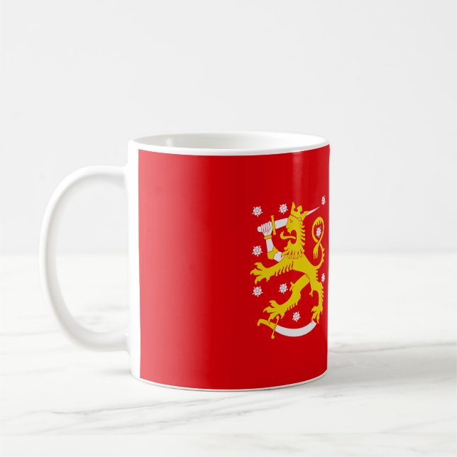 Medieval Flag of Finland Coffee Mug (Left)