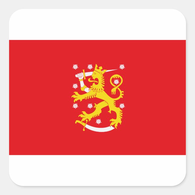 Medieval Flag of Finland Square Sticker (Front)