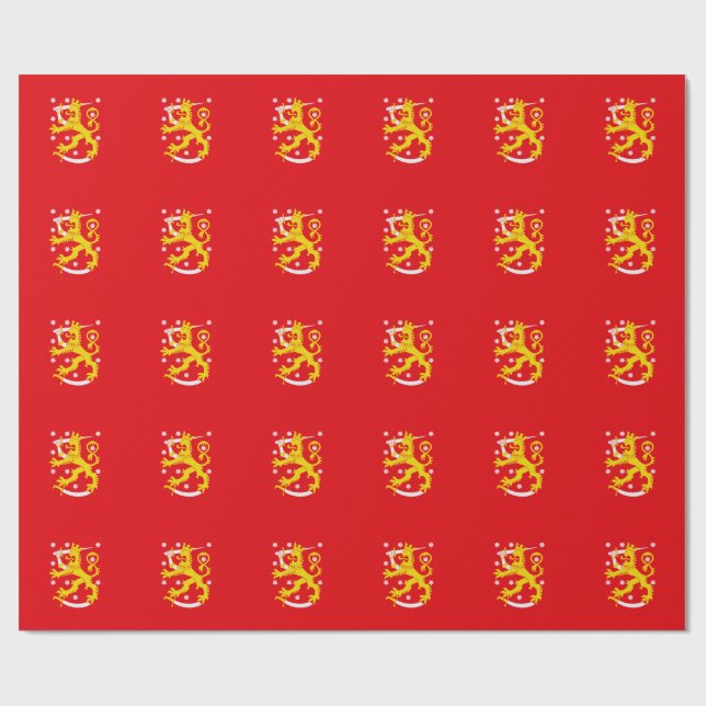 Medieval Flag of Finland Wrapping Paper (Flat)