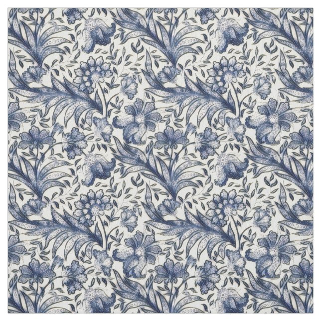 Medieval Floral in Gray Seamless Fabric (Swatch)