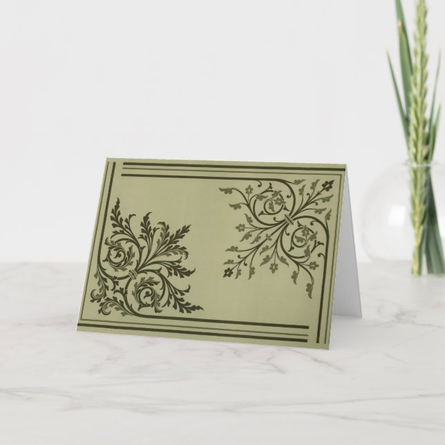 Medieval Floral Pattern Card (Front)