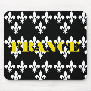 Medieval France Heraldic Print Monochromatic Art Mouse Pad