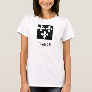 Medieval France Heraldic Print Monochromatic Art T-Shirt