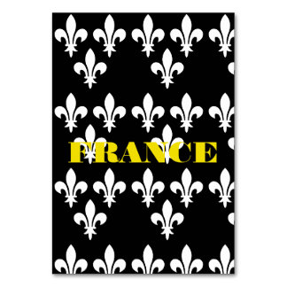 Medieval France Heraldic Print Monochromatic Art Table Number