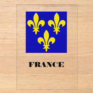 Medieval French Royal Standard Fidelity Heraldic Acrylic Invitations