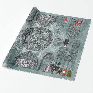 Medieval Gothic Style Wrapping Paper