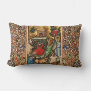 MEDIEVAL GRAPE VINEYARD HARVEST Antique Grapevine Lumbar Cushion