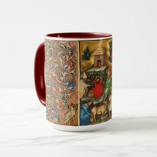 MEDIEVAL GRAPE VINEYARD HARVEST Antique Grapevine Mug