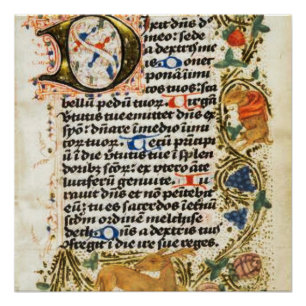 Medieval Illuminated Manuscript Poster