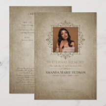 Medieval-Inspired Elegant 1-Photo Memorial