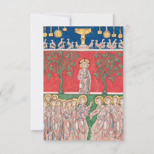 Medieval Jesus Christ Holy Card   Pater Noster
